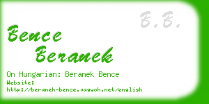 bence beranek business card